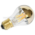 A60 3W / 5W semi-ouro espelho LED bulbo filamento